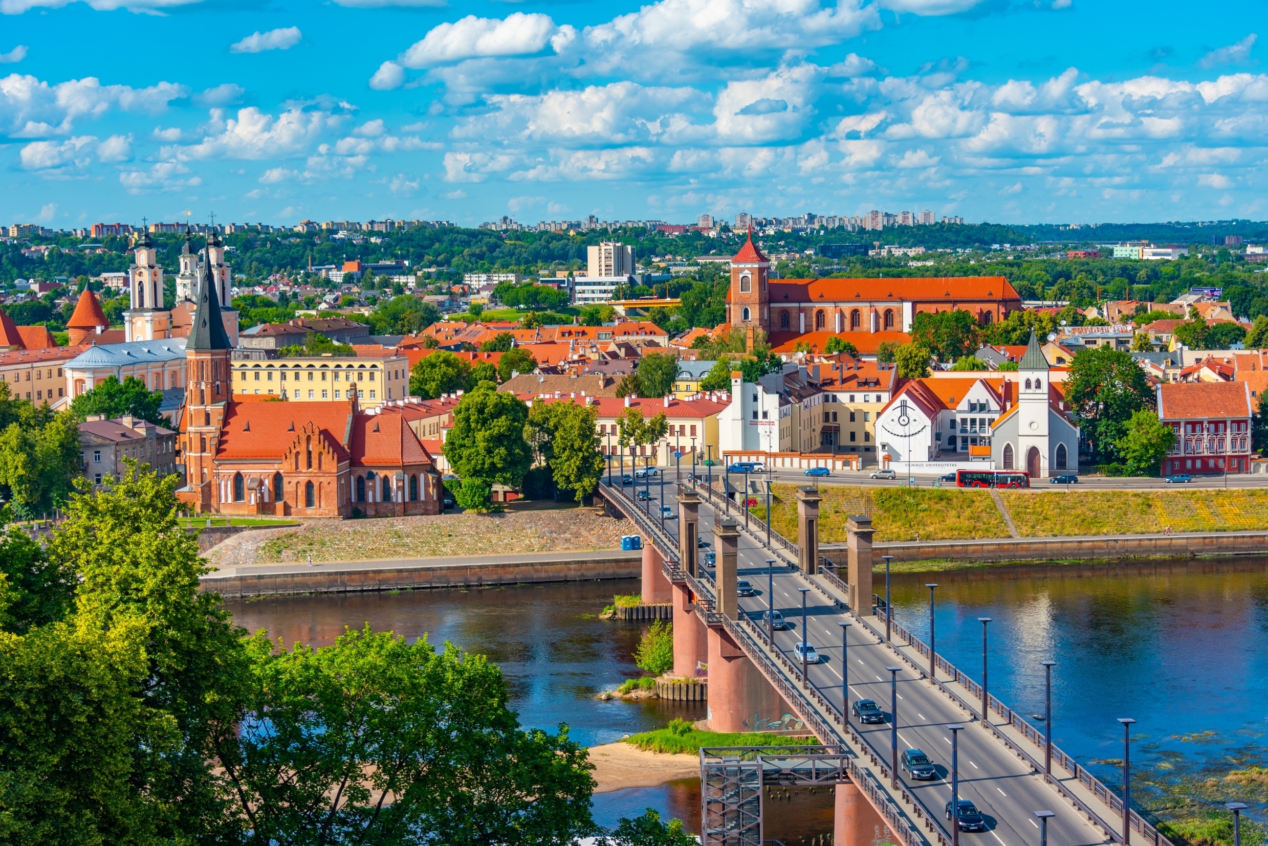 Kaunas old town panorama